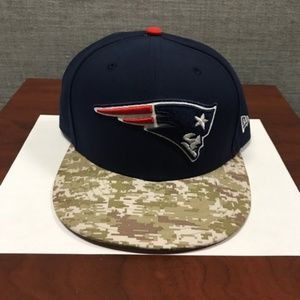 NFL New England Patriots Fitted Hat Camo Military